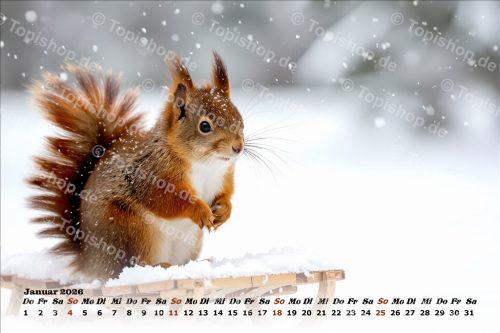 Eichhörnchen Kalender 2026