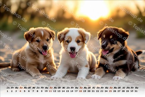 Kalender Süße Hundewelpen 2026