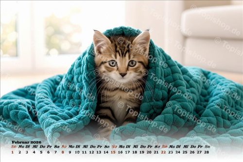 Süße junge Kätzchen Kalender 2026