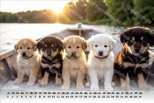 Kalender Süße Hundewelpen 2026