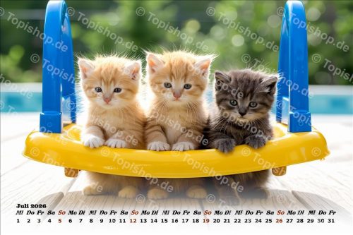 Süße junge Kätzchen Kalender 2026