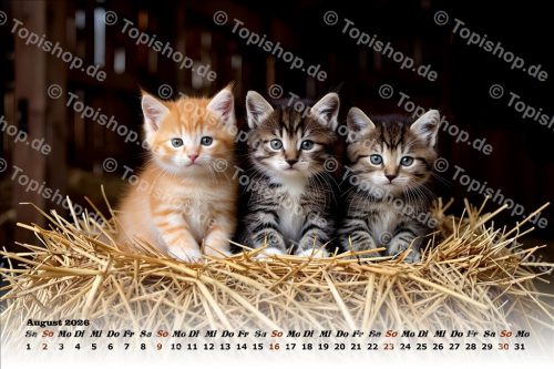 Süße junge Kätzchen Kalender 2026