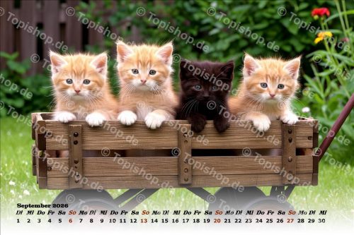 Süße junge Kätzchen Kalender 2026