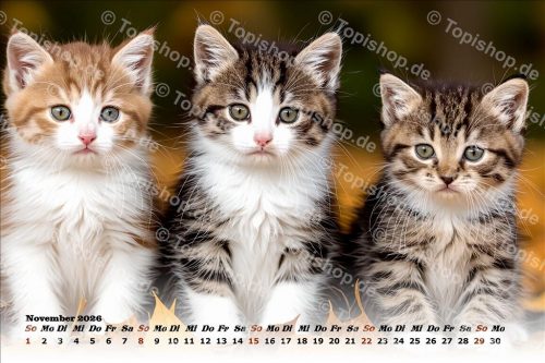 Süße junge Kätzchen Kalender 2026